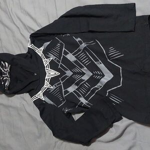 Black panther hooded long sleeve